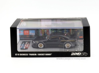 INNO64 Nissan Skyline GT-R BCNR33 R33 Pandem Rocket Bunny Black 1:64