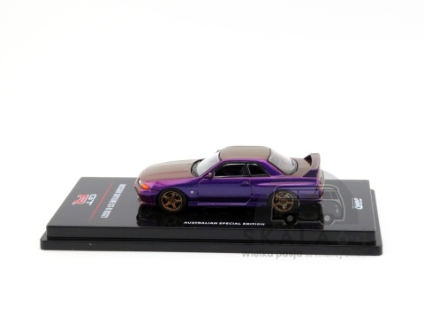 Model samochodu Nissan Skyline GT-R R32 Australia Special Edition Midnight Purple w skali 1:64 - bok