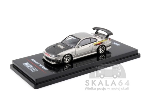 Model samochodu TOP SECRET Nissan Silvia S15 Silver w skali 1:64 - przód