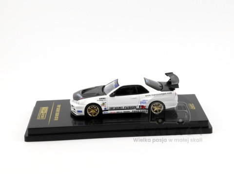 INNO64 TOP SECRET Nissan Skyline GT-R R34 White 1:64