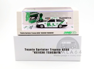 INNO64 Toyota Sprinter Trueno AE86 KEIICHI TSUCHIYA Limited Edition Green White 1:64