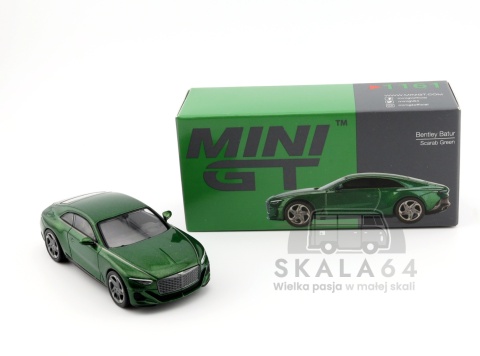 Model samochodu Bentley Batur Green w skali 1:64 - kartonik