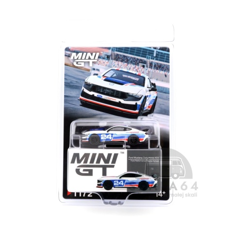 Model samochodu Ford Mustang Dark Horse #24 Ford Performance Racing School w skali 1:64 - blister