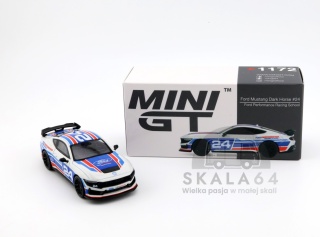 MINI GT Ford Mustang Dark Horse #24 Ford Performance Racing School LHD MGT01172-BL 1:64