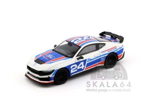 Model samochodu Ford Mustang Dark Horse #24 Ford Performance Racing School w skali 1:64 - przód