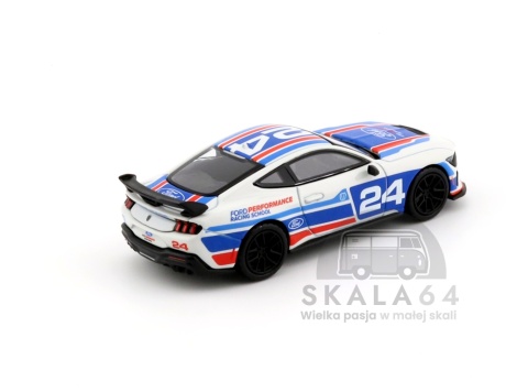 Model samochodu Ford Mustang Dark Horse #24 Ford Performance Racing School w skali 1:64 - tył