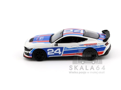 Model samochodu Ford Mustang Dark Horse #24 Ford Performance Racing School w skali 1:64 - bok