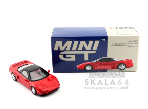 Model samochodu Honda NS-X Prototype Midship Sports 1989 Ayrton Senna w skali 1:64 - kartonik
