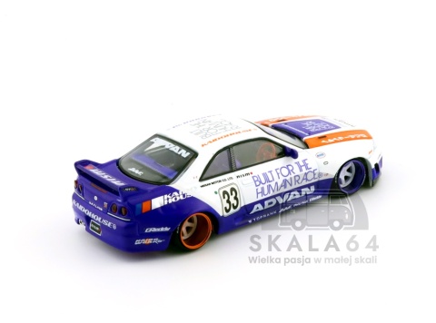 MINI GT Kaido House 213 Nissan Skyline GT-R R33 BFTHR V1 White Blue Red KHMG213 1:64