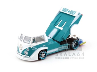 MINI GT Kaido House 220 Volkswagen VW Transporter T1 Pickup Kaido Works V1 Blue White KHMG220 1:64