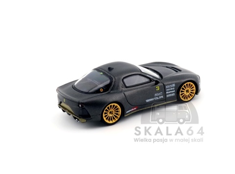 Model samochodu Mazda RX-7 RE-Amemiya Matsukiyo KOKU 3 Rotor NA-7 TAS 2025 Best Tuned Car Award w skali 1:64 - tył