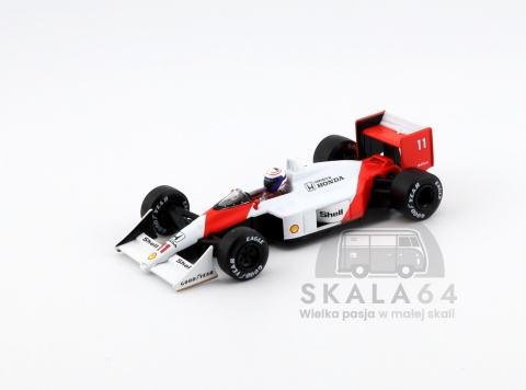 MINI GT McLaren MP4/4 #11 Alan Prost 1988 Japanese Grand Prix 2nd Place White Red MGT01123-L 1:64