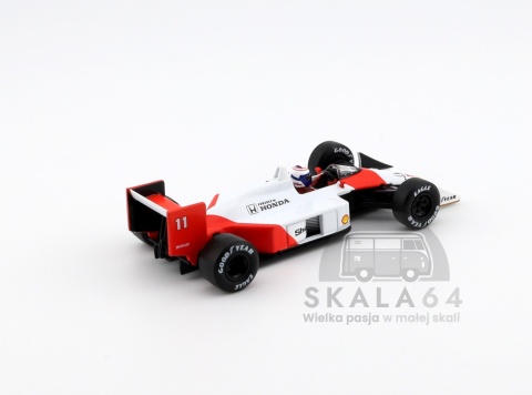 MINI GT McLaren MP4/4 #11 Alan Prost 1988 Japanese Grand Prix 2nd Place White Red MGT01123-L 1:64