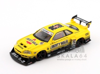 MINI GT Nissan LB-ER34 Super Silhouette Skyline Sport Yellow RHD MGT01182-R 1:64
