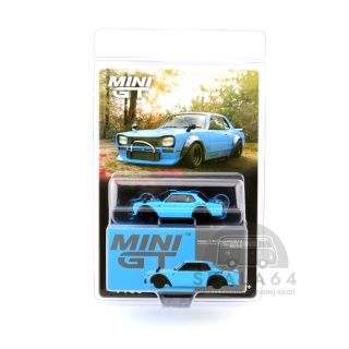 MINI GT Nissan Skyline Hakosuka LB Works Liberty Walk Baby Blue MGT01169-BL 1:64