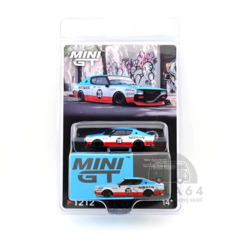 Model samochodu Nissan Skyline Kenmeri LB Works Liberty Walk Nissan Racing '75 Concept w skali 1:64 - blister