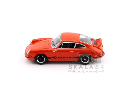 MINI GT Porsche 911 Carrera RS 2.7 Tangerine with Black Livery LHD MGT01142-L 1:64