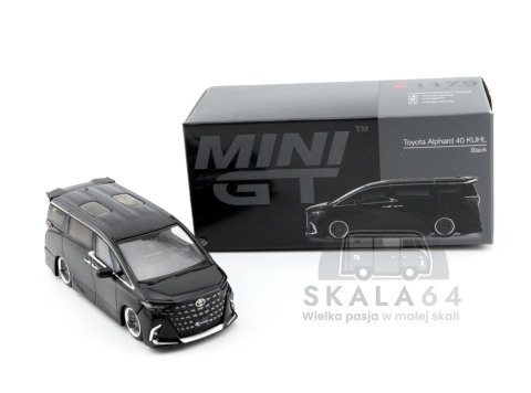 Model samochodu Toyota Alphard 40 KUHL Black w skali 1:64 - pudełko