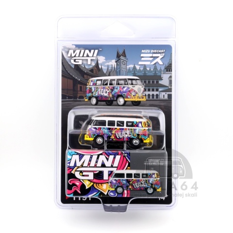 MINI GT Volkswagen VW T1 Microbus Mizu Design LHD MGT01191-BL 1:64