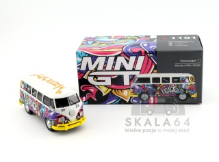 MINI GT Volkswagen VW T1 Microbus Mizu Design LHD MGT01191-BL 1:64
