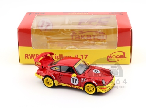 MODELMODEL Porsche 911 RWB 964 iDlers #17 Red Yellow MM64-RWB964-003 1:64