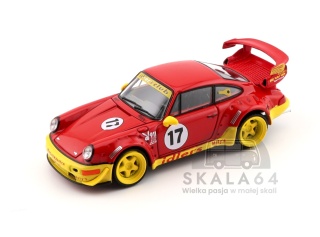 MODELMODEL Porsche 911 RWB 964 iDlers #17 Red Yellow MM64-RWB964-003 1:64