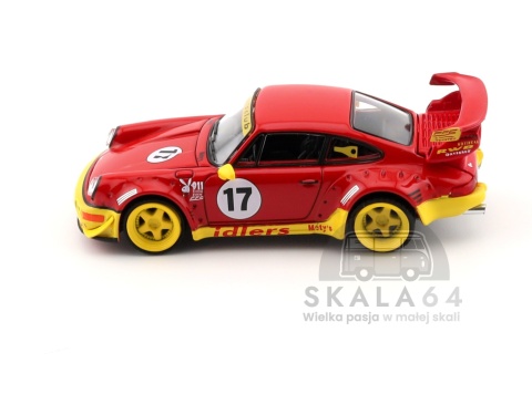 MODELMODEL Porsche 911 RWB 964 iDlers #17 Red Yellow MM64-RWB964-003 1:64