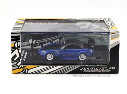 Model samochodu Honda S2000 J's Racing Apex Blue Pearl w skali 1:64 - gablotka
