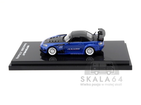 Model samochodu Honda S2000 J's Racing Apex Blue Pearl w skali 1:64 - bok