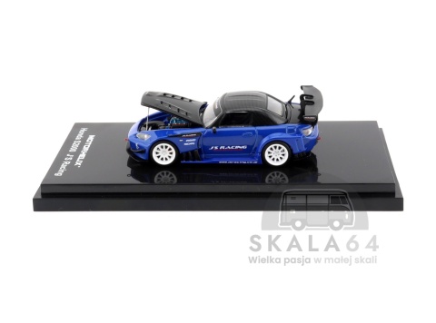 Model samochodu Honda S2000 J's Racing Apex Blue Pearl w skali 1:64 - maska