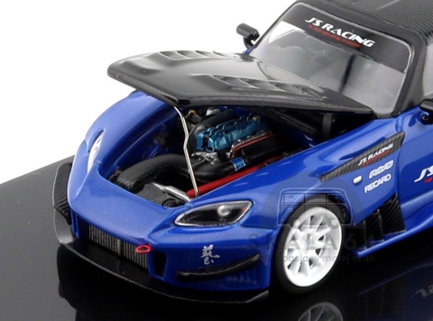 Model samochodu Honda S2000 J's Racing Apex Blue Pearl w skali 1:64 - detale