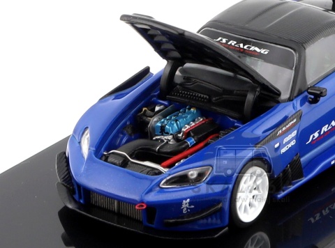 Model samochodu Honda S2000 J's Racing Apex Blue Pearl w skali 1:64 - detale