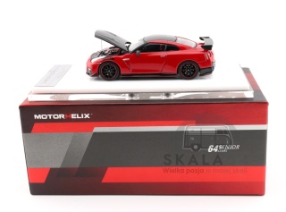 MOTORHELIX Nissan GT-R NISMO R35 Special Edition 2022 - Vibrant Red RHD 1:64 M63522