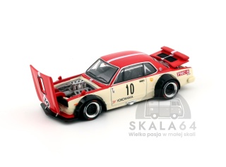 POP RACE PR64-075 Nissan Skyline GT-R V8 Drift Hakosuka Watanabe Cream Red PR640075 1:64