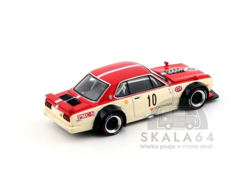 Model samochodu Nissan Skyline GT-R V8 Drift Hakosuka Watanabe Cream Red w skali 1:64 - tył