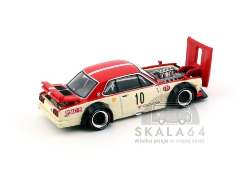 Model samochodu Nissan Skyline GT-R V8 Drift Hakosuka Watanabe Cream Red w skali 1:64 - elementy