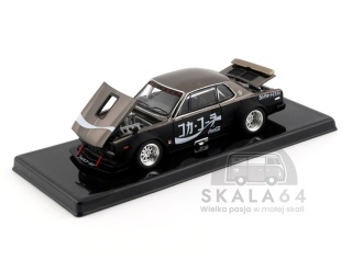 POP RACE PR64-161 Nissan Skyline GT-R V8 Drift Hakosuka Coca-Cola Zero JP Black Chrome PR640161 1:64