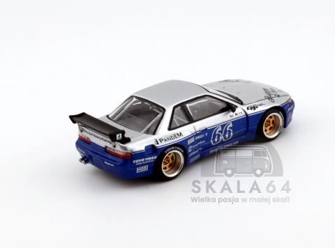 Model samochodu Pandem Nissan Silvia S13 Moontech Blue w skali 1:64 - tył