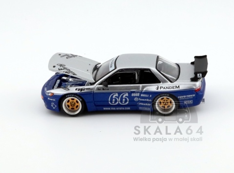 Model samochodu Pandem Nissan Silvia S13 Moontech Blue w skali 1:64 - maska