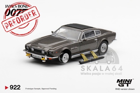 PREORDER MINI GT Aston Martin V8 Vantage The Living Daylights 007 James Bond MGT00922-007E 1:64