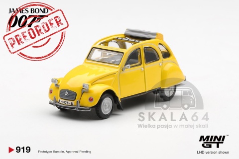 PREORDER MINI GT Citroen 2CV For Your Eyes Only 007 James Bond MGT00919-007E 1:64