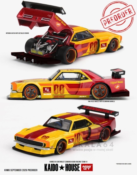 PREORDER MINI GT Kaido House 1979 Chevrolet Camaro Kaido Racing Team V1 KHMG319 1:64