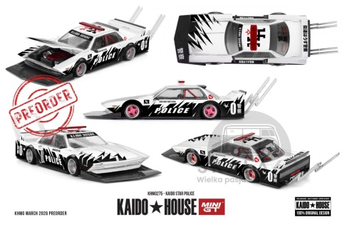 PREORDER MINI GT Kaido House 1985 Kaido Star Police KHMG275 1:64