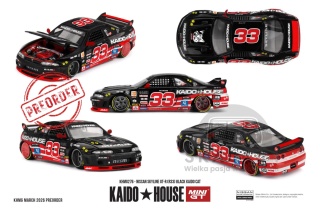 PREORDER MINI GT Kaido House 1995 Nissan Skyline GTR (R33) Black Kaido Cat KHMG276 1:64