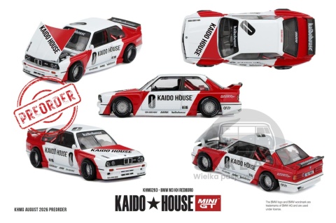 PREORDER MINI GT Kaido House KHMG293 1989 BMW M3 (E30) KH Redboro