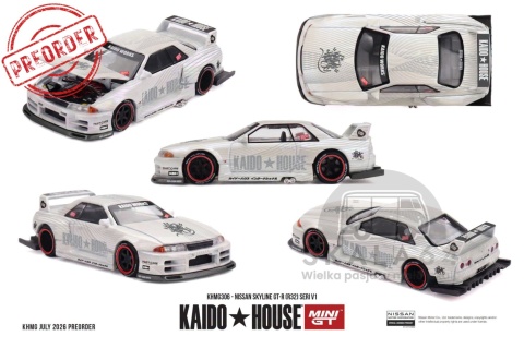 PREORDER MINI GT Kaido House KHMG306 1989 Nissan Skyline GTR (R32) SERI V1
