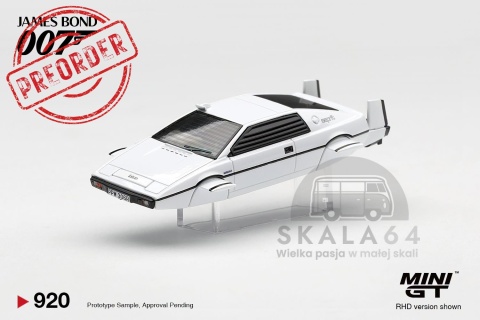 PREORDER MINI GT Lotus Esprit S1 The Spy Who Loved Me 007 James Bond MGT00920-007E 1:64