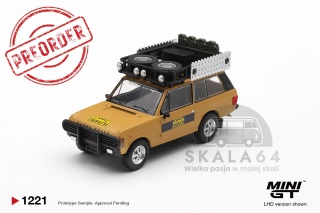 PREORDER MINI GT MGT01221-L 1981 Land Rover Ranger Rover Camel Trophy K.Stoppa & A. Valldorf Sumatra