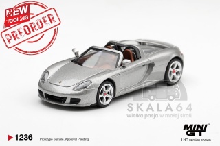 PREORDER MINI GT MGT01236-BL 2024 2006 Porsche Carrera GT, silver metallic