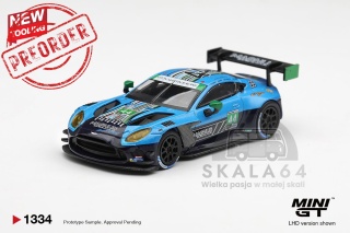 PREORDER MINI GT MGT01334-L 2025 Aston Martin Vantage GT3 Evo #44 Magnus Racing Daytona 24 hrs, blue/black
